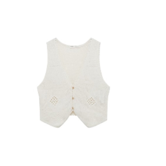 Pull&Bear Crochet Waistcoat - Picture 6 of 6
